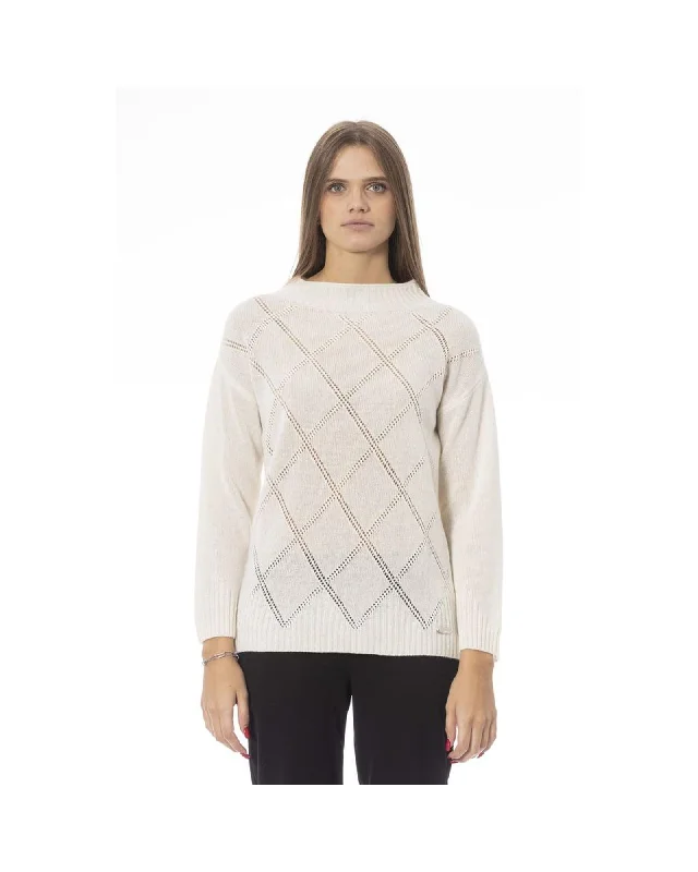 Steals and Deals Baldinini Trend Women's Beige Wool Sweater - S
