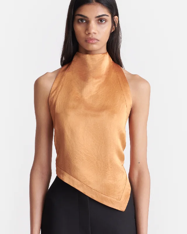 Crazy Savings Inara - Crinkled Satin Top - Apricot