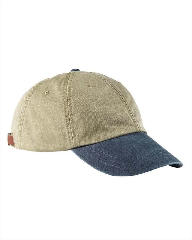 Adams Low-Profile Washed Pigment-Dyed Cap | Khaki/ Navy