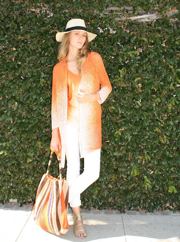 Deal of the Week Hand Sprayed Mesh Open Front Cardigan