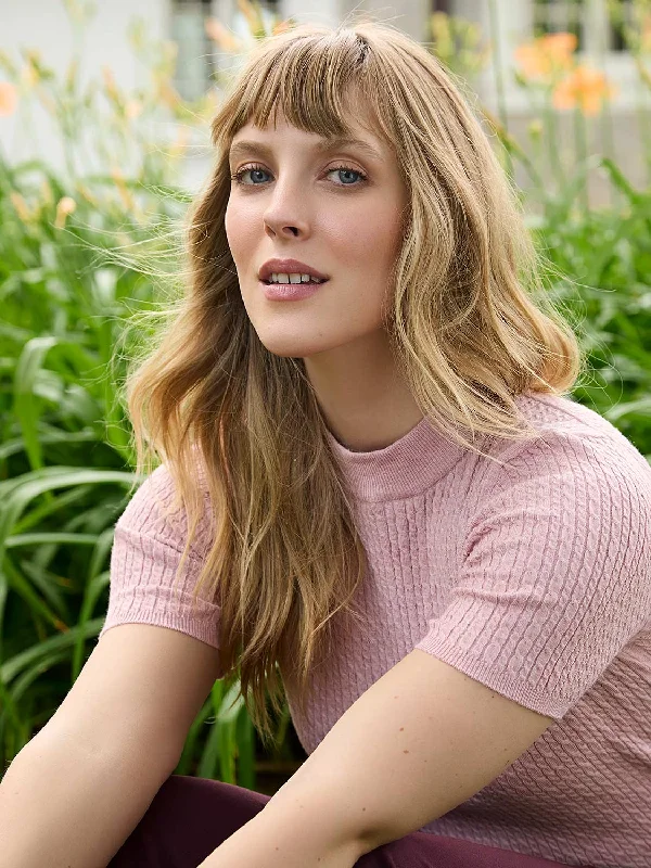 YEAR-End Clearance Short Sleeve Cable Knit Sweater