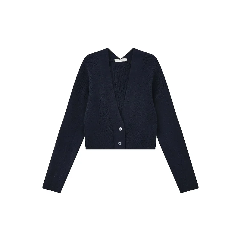 Instant Discount 3034Q Minimalist Cropped Cardigan