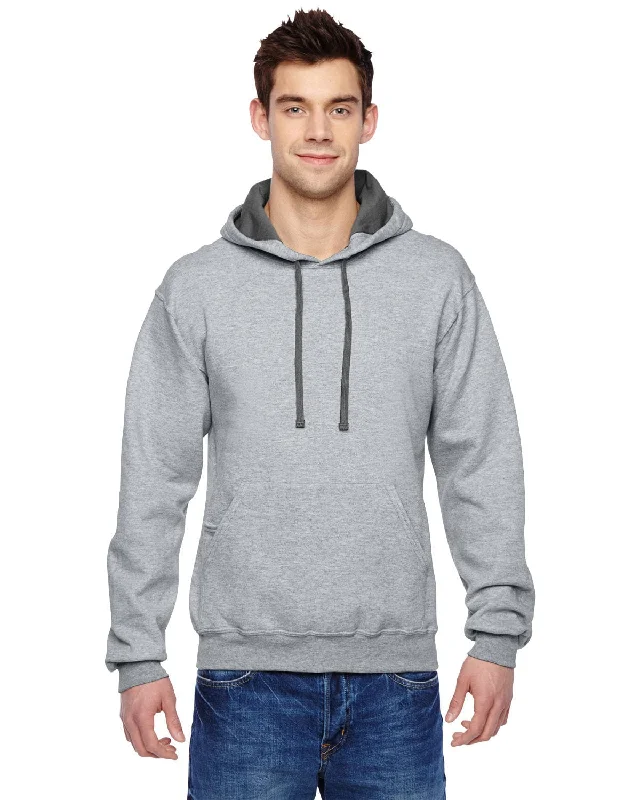 Fruit of the Loom Sofspun Hooded Sweatshirt | Athletic Heather