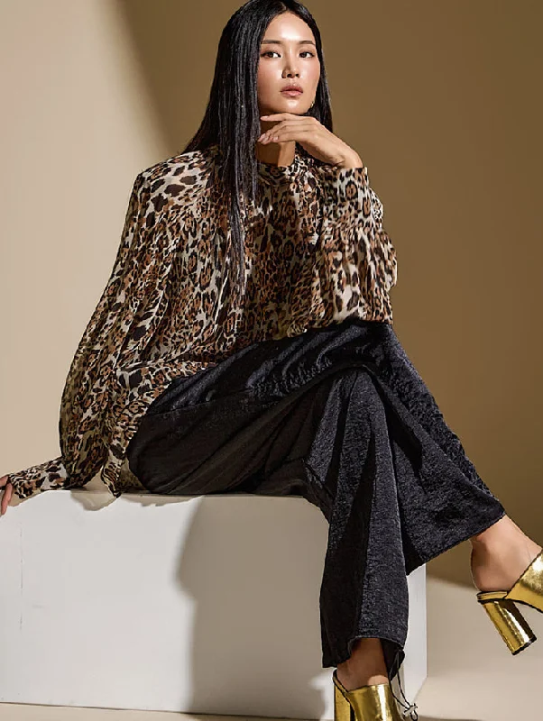 Online Exclusive B2996 Leopard Blouse