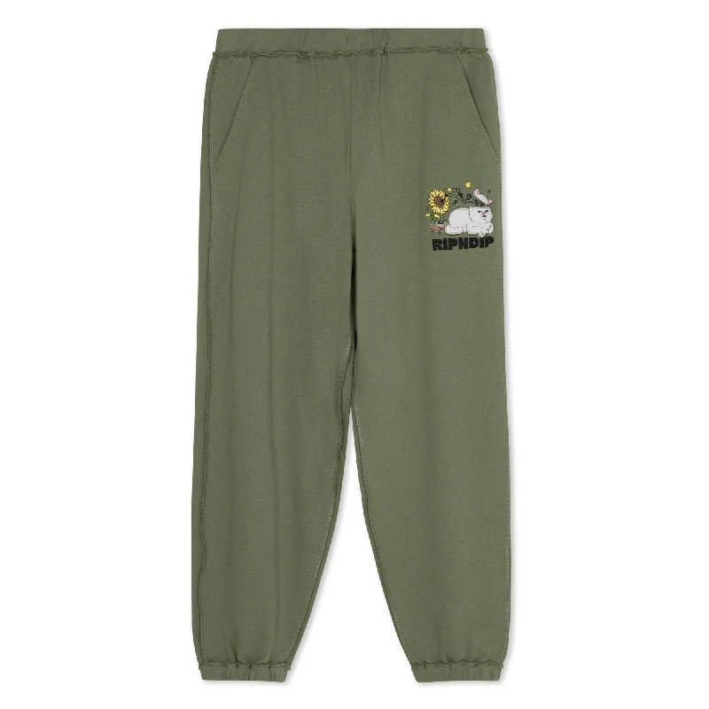 No Music No Life Sweatpants (Dusty Olive)