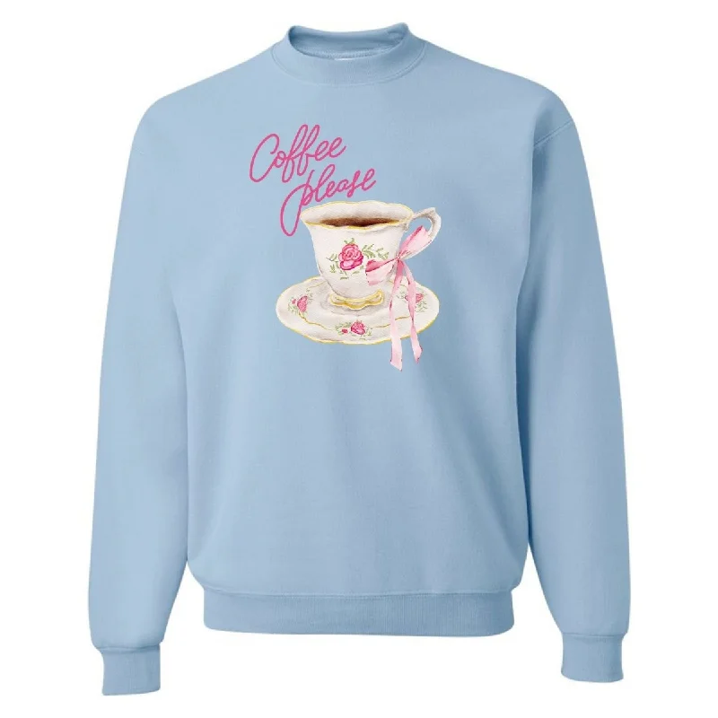 Instant Discount 'Coffee Please' Crewneck Sweatshirt