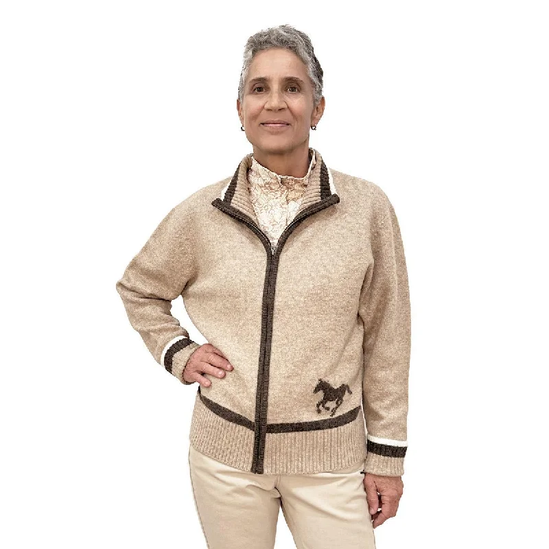 Bonus Offer Kerrits Full Zip Varsity Horse Sweater - Sale
