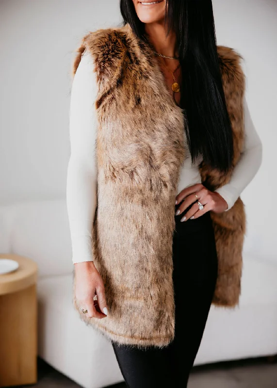 Overstock Kaine Faux Fur Vest