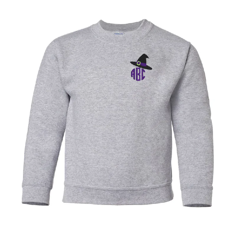 Overstock Kids Monogrammed 'Witch Hat' Crewneck Sweatshirt