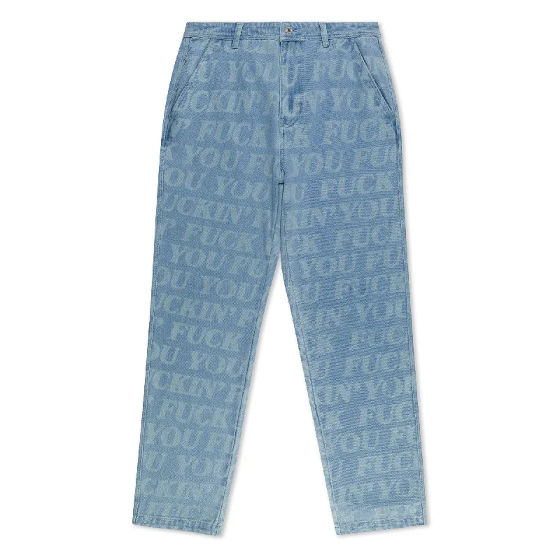 F.U.F.F. Washed Denim Pants (Light Washed Denim)