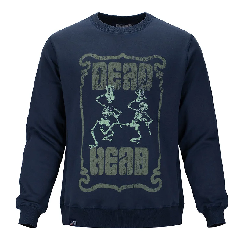 Weekend Discounts to Delight Grateful Dead | Crewneck Sweatshirt Midweight Terry | Dead Head and Dancing Skeleton Midnight Weekend Discounts to Delight Grateful Dead | Crewneck Sweatshirt Midweight Terry | Dead Head and Dancing Skeleton Midnight