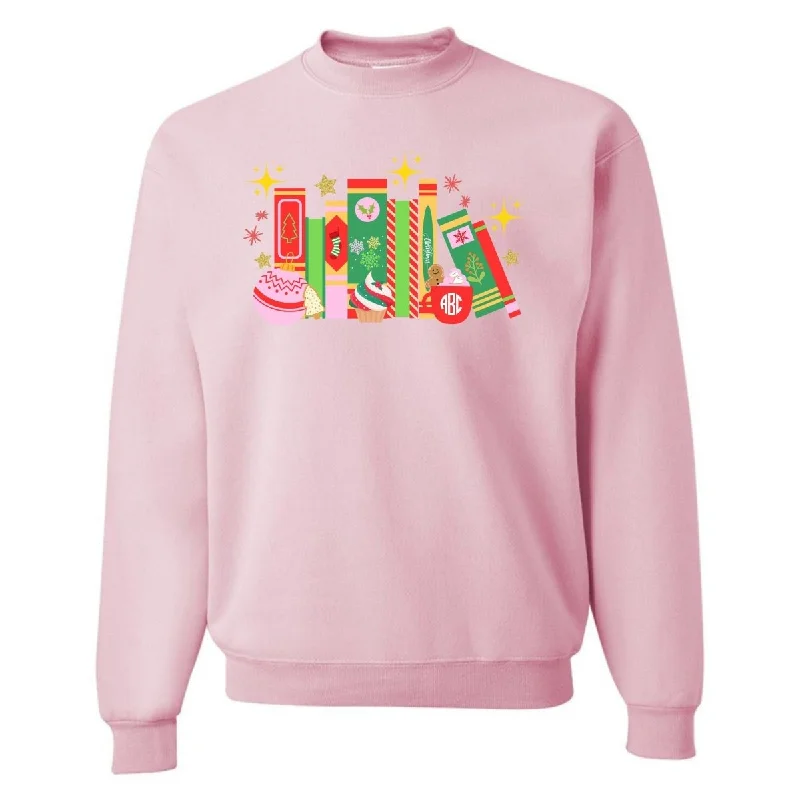 Weekend Savings Bonanza Monogrammed 'Christmas Book Lover' Crewneck Sweatshirt