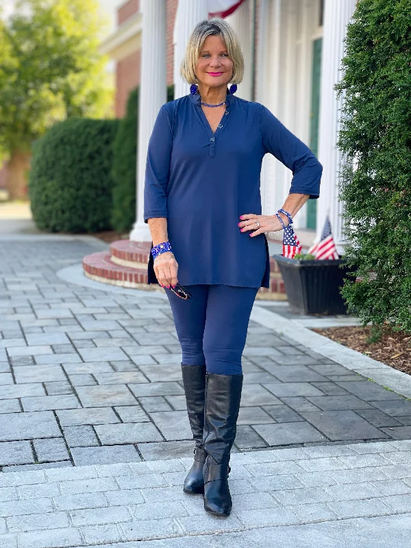 Overstock Sale LULU-B NAVY TUNIC