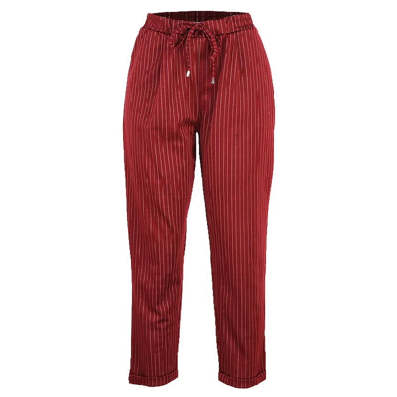 Bargain Prices REDTAG Burgundy Casual Trousers for Women