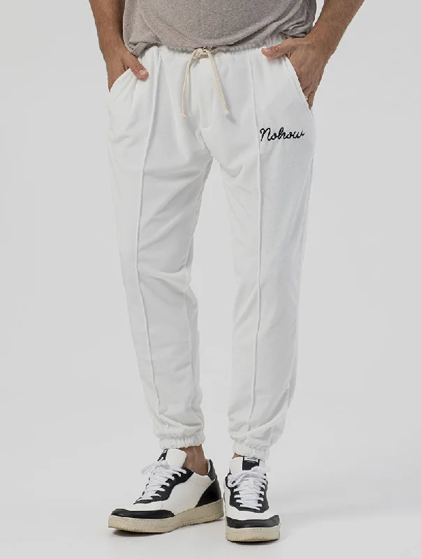 CHENILLE SWEATPANTS IN WHITE