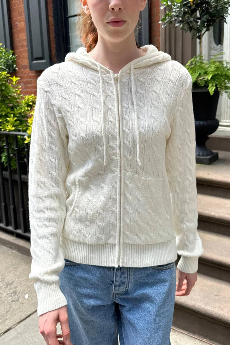 Weekend Bargains to Snag Ayla Cable Knit Hoodie