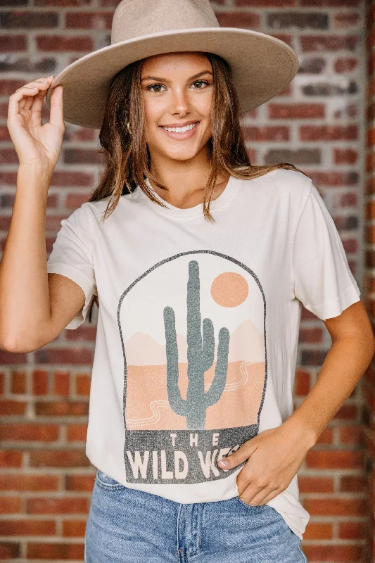 Online Exclusive The Wild West Ivory White Graphic Tee