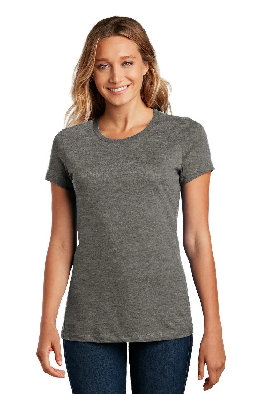 Huge Discounts District Womens Perfect Weight Short Sleeve Crewneck T-Shirt - Heather Charcoal Grey