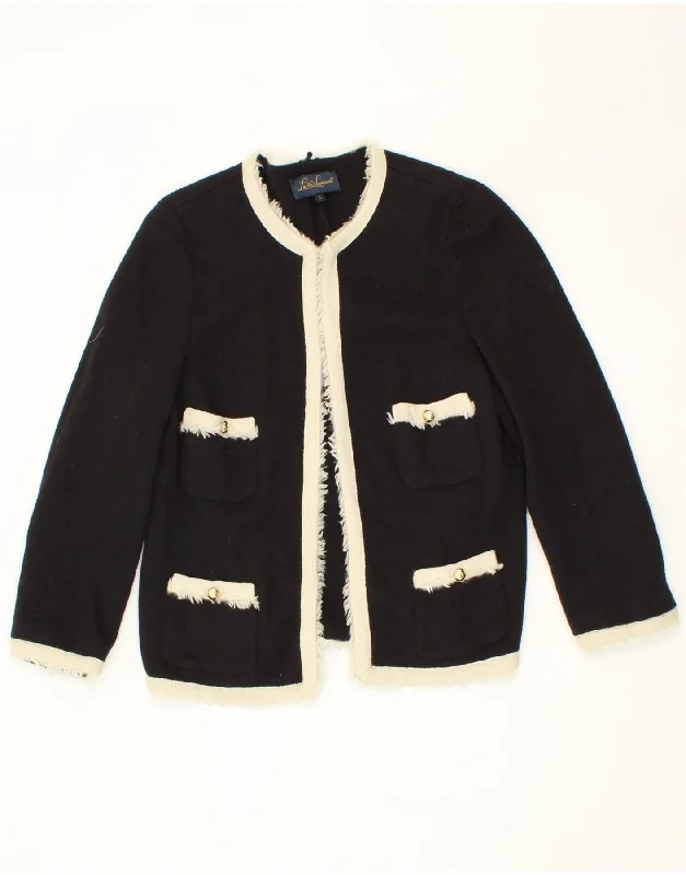 Savings Event LUISA SPAGNOLI Womens Open Blazer Jacket UK 14 Large Black