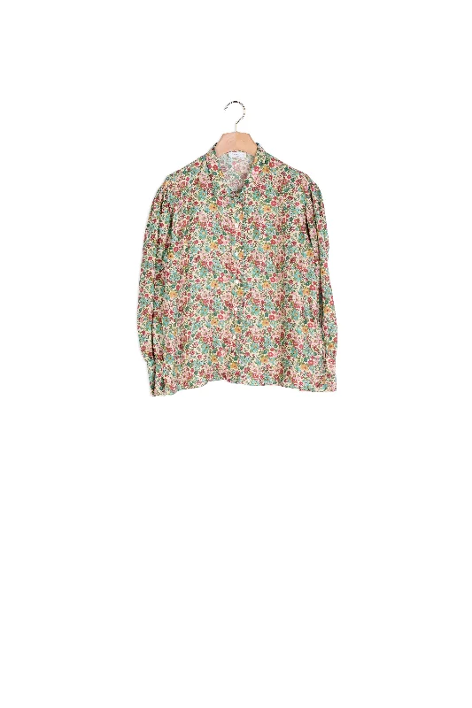 Online Only Chemise fluide imprimée en soie