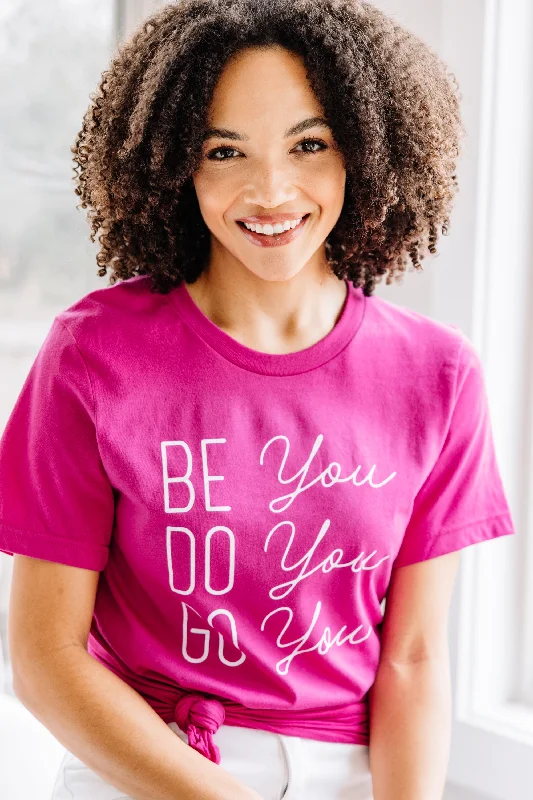 Stock Clearance Go You Berry Pink Graphic Tee