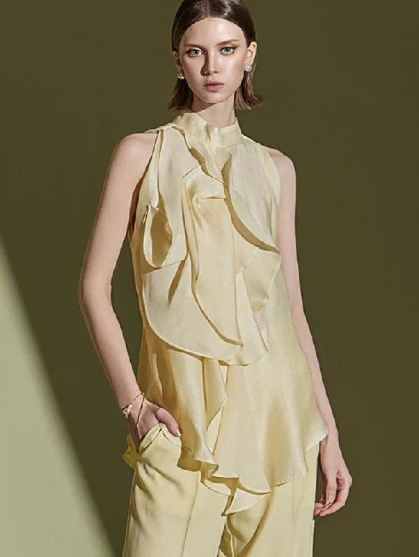 Unbeatable Prices B9178 Sleeveless Frill Blouse