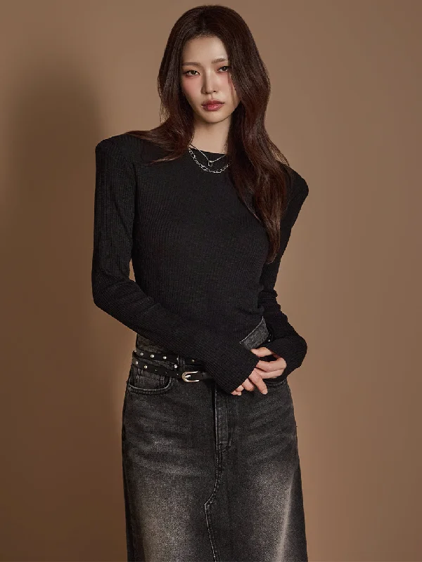 Weekend Bargains Galore E3560 Slim Shoulder Pad Top