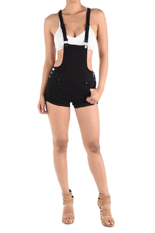 Weekend Specials Just for You Women's Ripped Cutoff Shorts Overalls