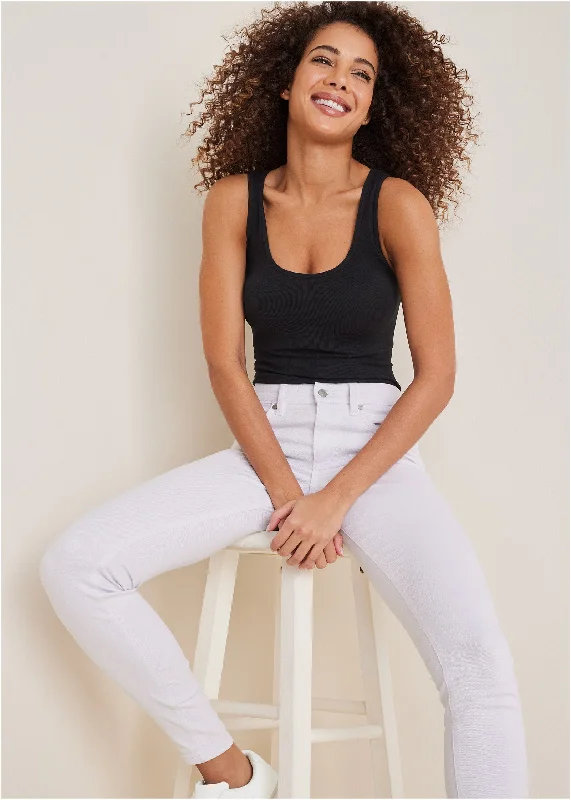 Massive Deals Giselle Skinny Jeans - White