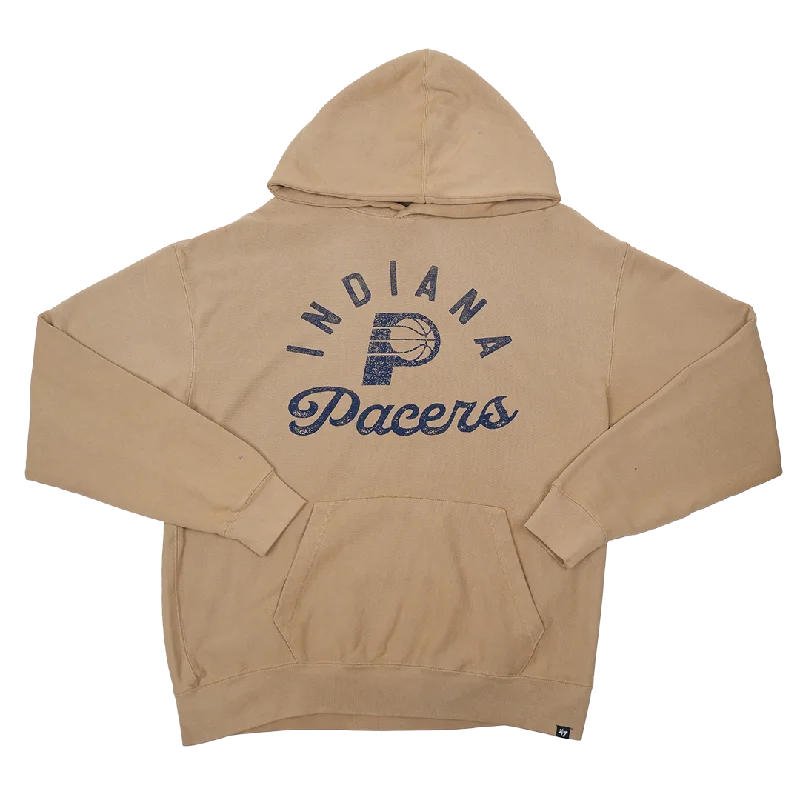 Adult Indiana Pacers Dusted Bowline River Hooded Sweatshirt in Natural by '47