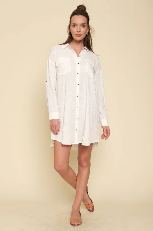 Weekend Specials You Can't Miss Textured Shirt Dress