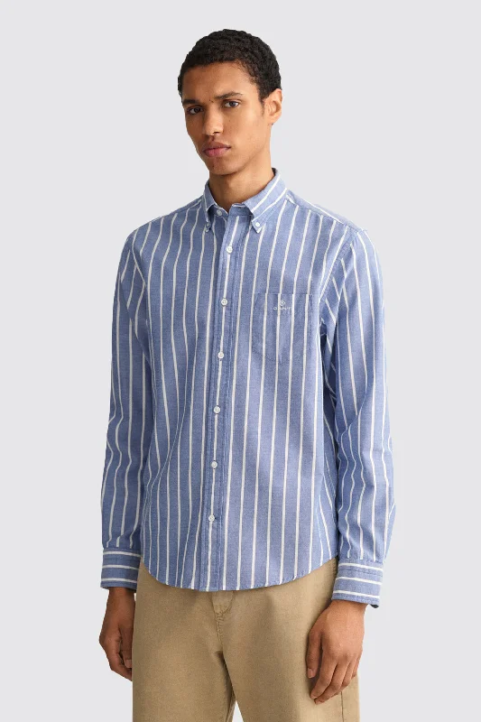 Gant D1 Reg Oxford Wide Stripe Shirt College Blue