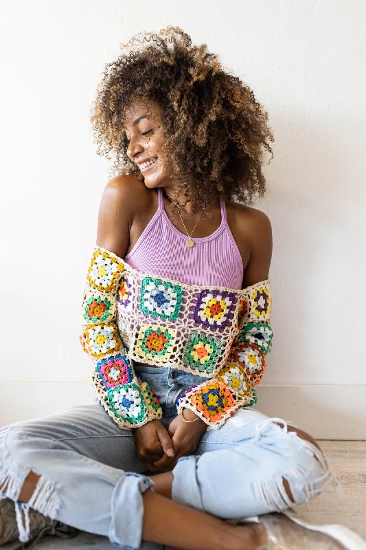 Weekend Savings Delight Sundaze Crochet Sweater