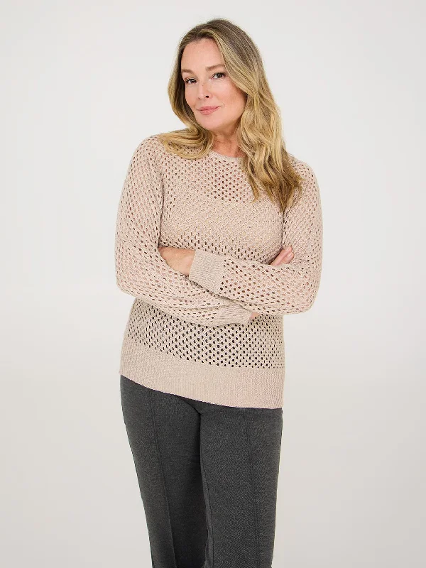 Buy Today Crochet Dolman Sleeve Sweater