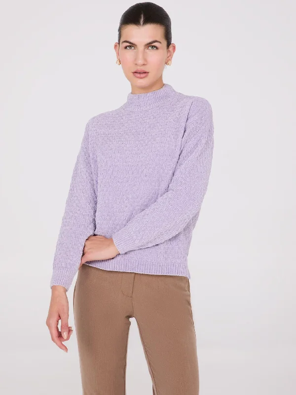 Weekend Discounts You Deserve Chenille Mock Neck Sweater