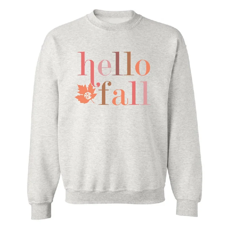 Act Fast Monogrammed 'Hello Fall' Crewneck Sweatshirt