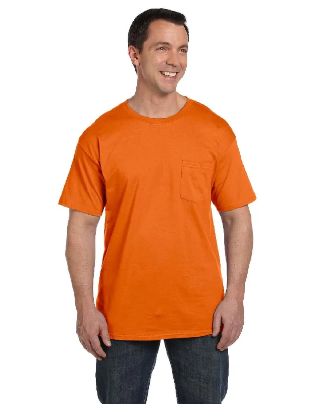 Hanes Beefy-T Pocket T-Shirt | Orange