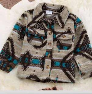 Seasonal Sale Kids Shacket  STYLE#DAK-253