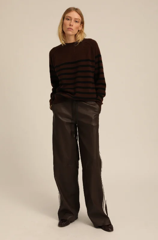 Can't Be Beat Americano Leather Baggy Athletic Pants