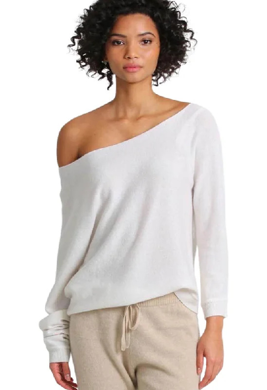 Weekend Bargains to Grab Minnie Rose Cashmere Off the Shoulder Sweater