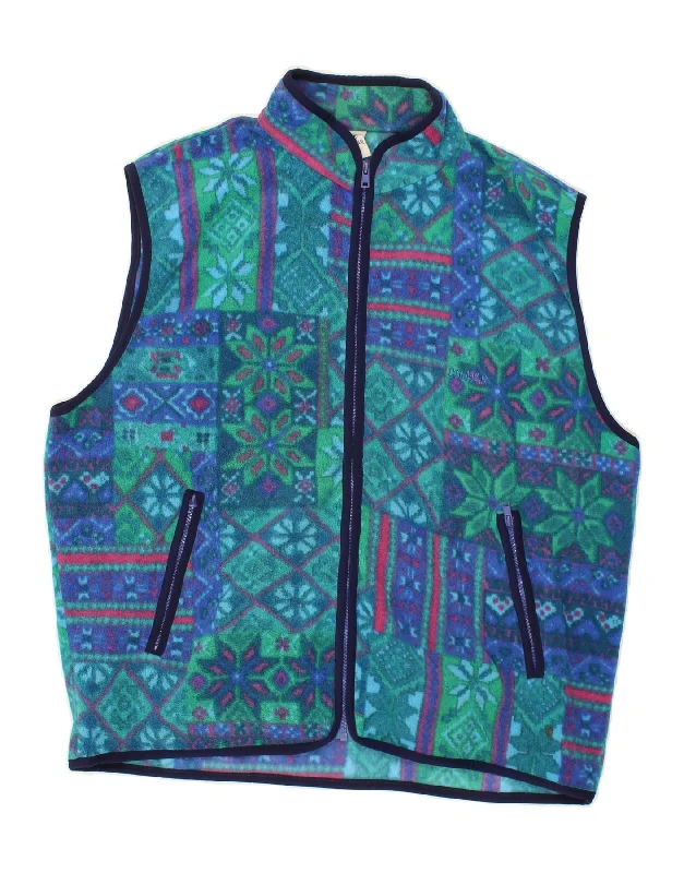 Weekend Discounts to Enjoy COLMAR Womens Fleece Gilet UK 20 2XL Blue Floral