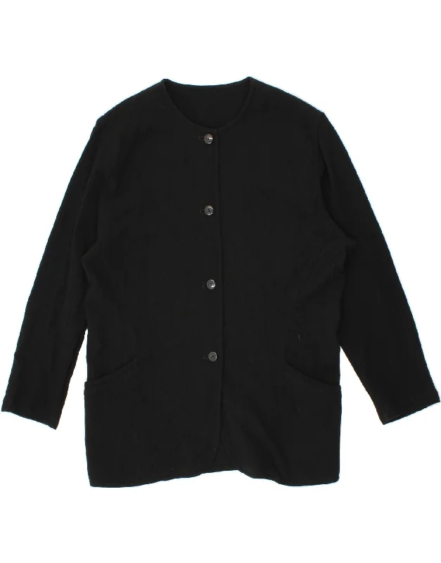 Weekend Specials to Relish VINTAGE Womens 4 Button Longline Blazer Jacket UK 16 Large Black