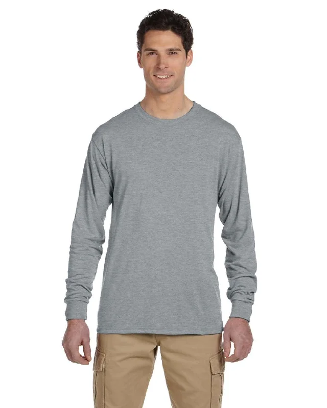 Jerzees 100% Polyester Long Sleeve T-Shirt | Athletic Heather