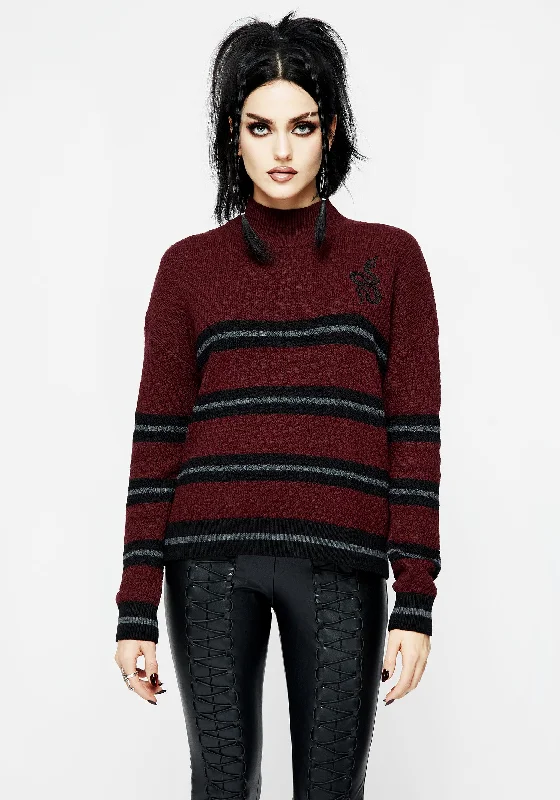 Super Sale Mimic Striped Knit Jumper