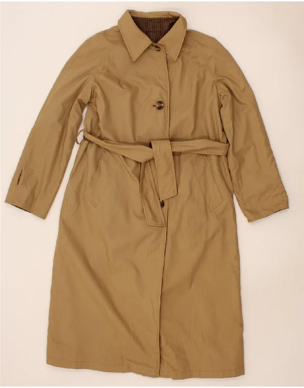 Great Deal LIVERANI Womens Reversible Trench Coat IT 42 Medium Brown
