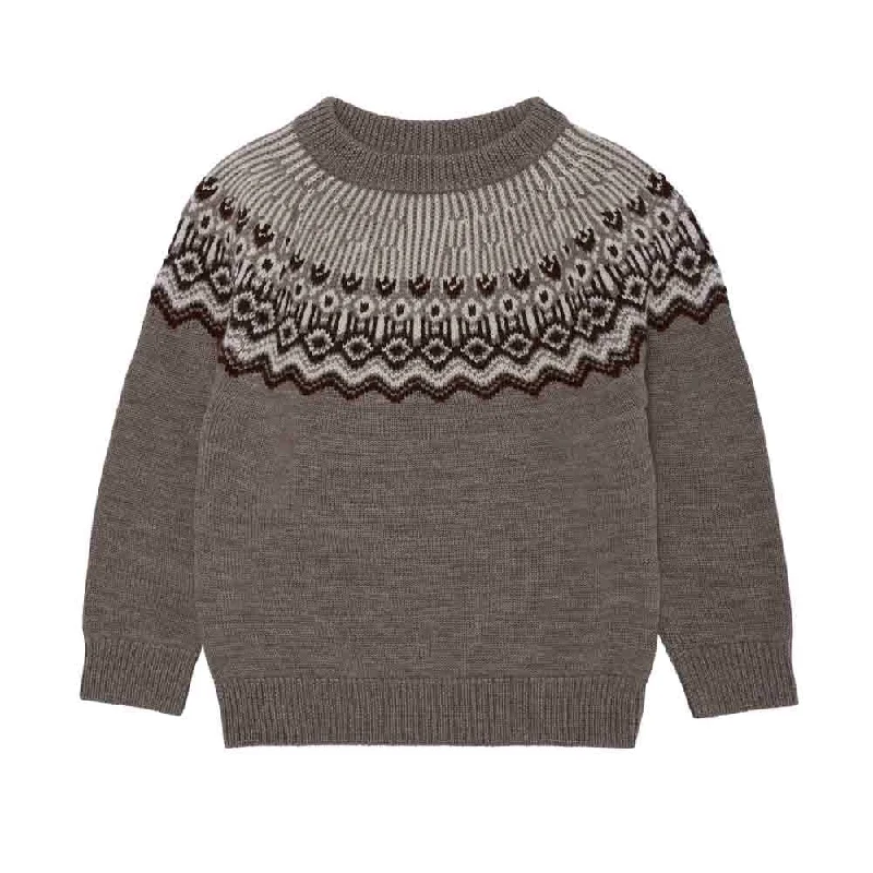 Weekend Special Fair Isle Sweater - Beige Melange