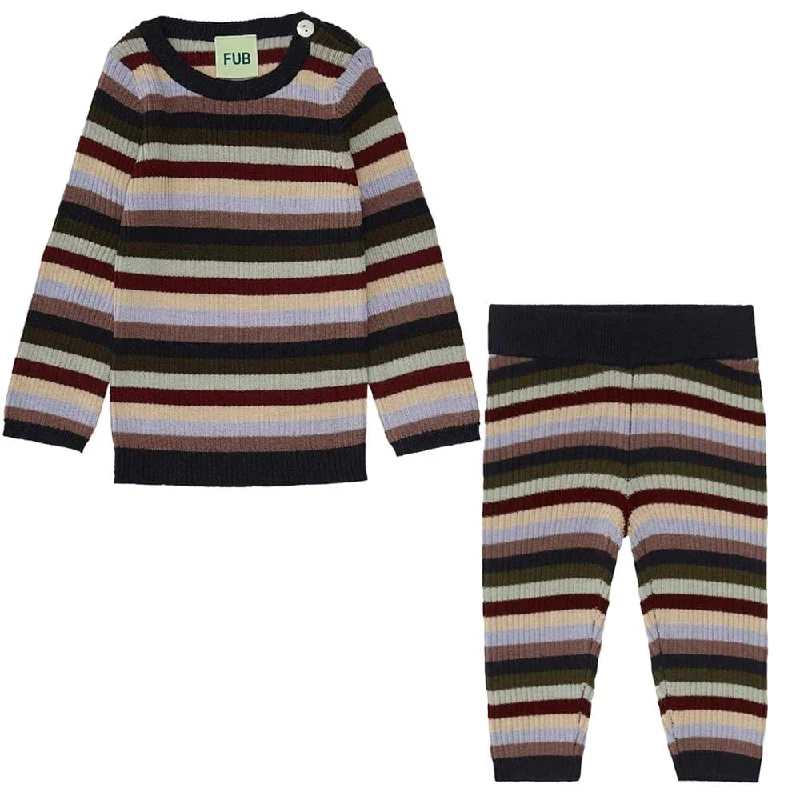 Price Drop Baby Rib Sweater & Leggings - Multi Stripe