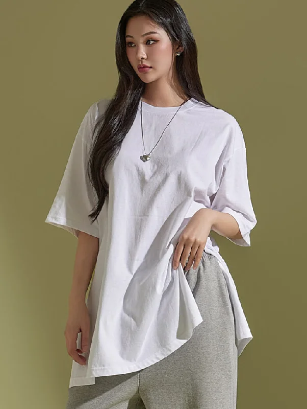 Mega Sale E3322 Side Slit T-Shirt