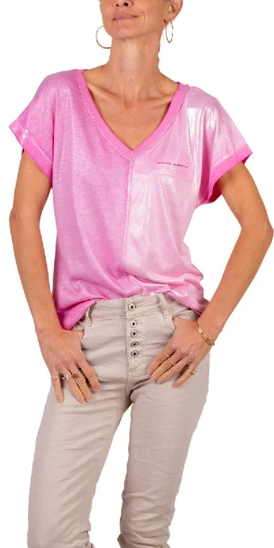 Stock Up and Save Ferno V-Neck Two Tone Top