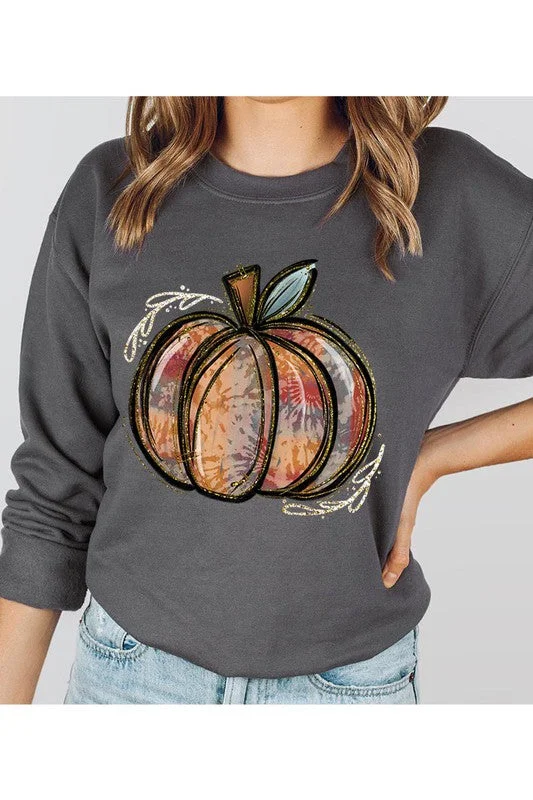 Your Weekend, Your Savings Tie Dye Pumpkin Unisex Fleece Sweatshirt